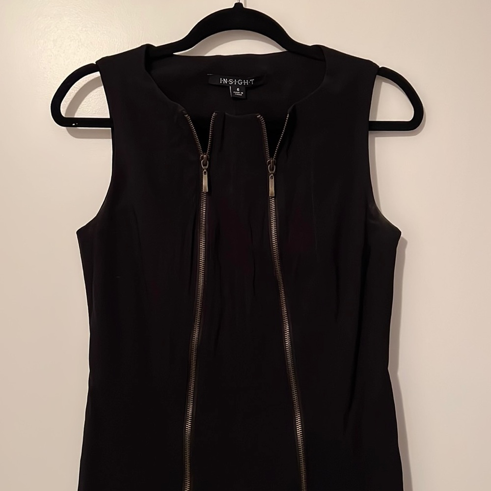 Gold Zipper Dress